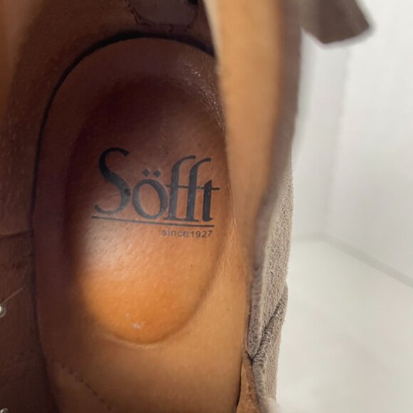 Sofft Wyoming Bootie Laser Cut Design Silver Pewter Metallic Leather - Picture 7 of 9